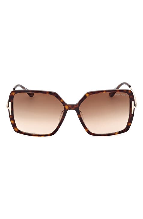 Joanna 59mm Gradient Butterfly Sunglasses