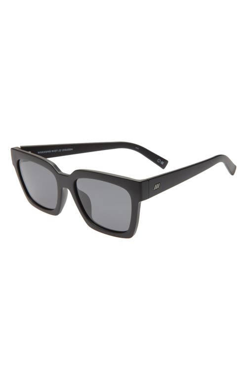 Shop Le Specs 56mm Weekend Riot Sunglasses In Matte Black/smoke Mono