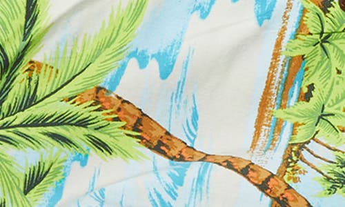 Quiksilver Dna Island Print Camp Shirt In Dna Island Aquifer Ss
