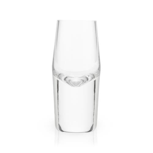 Viski Raye Set Of 2 Heavyweight Crystal Shot Glasses In Clear