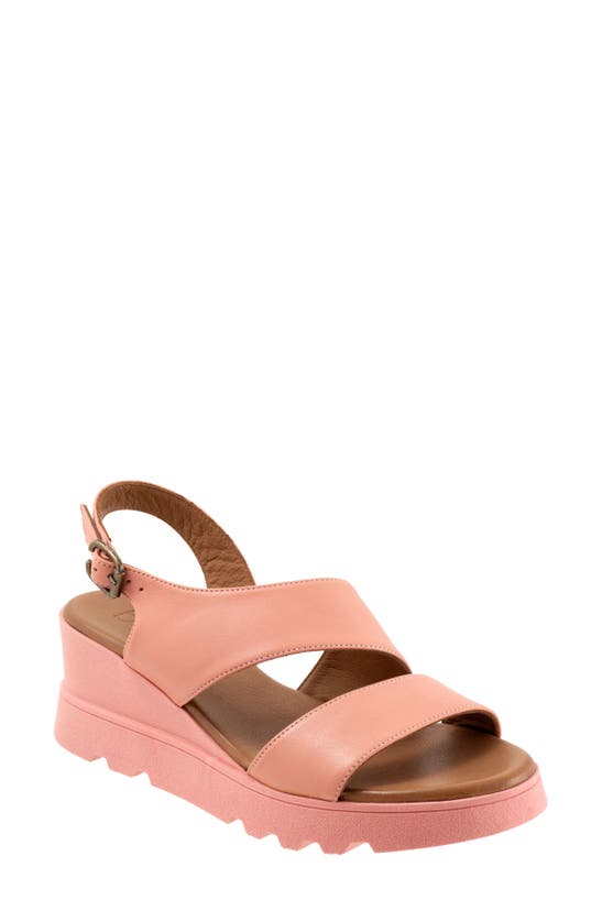 Bueno Gianna Slingback Platform Wedge Sandal In Pink