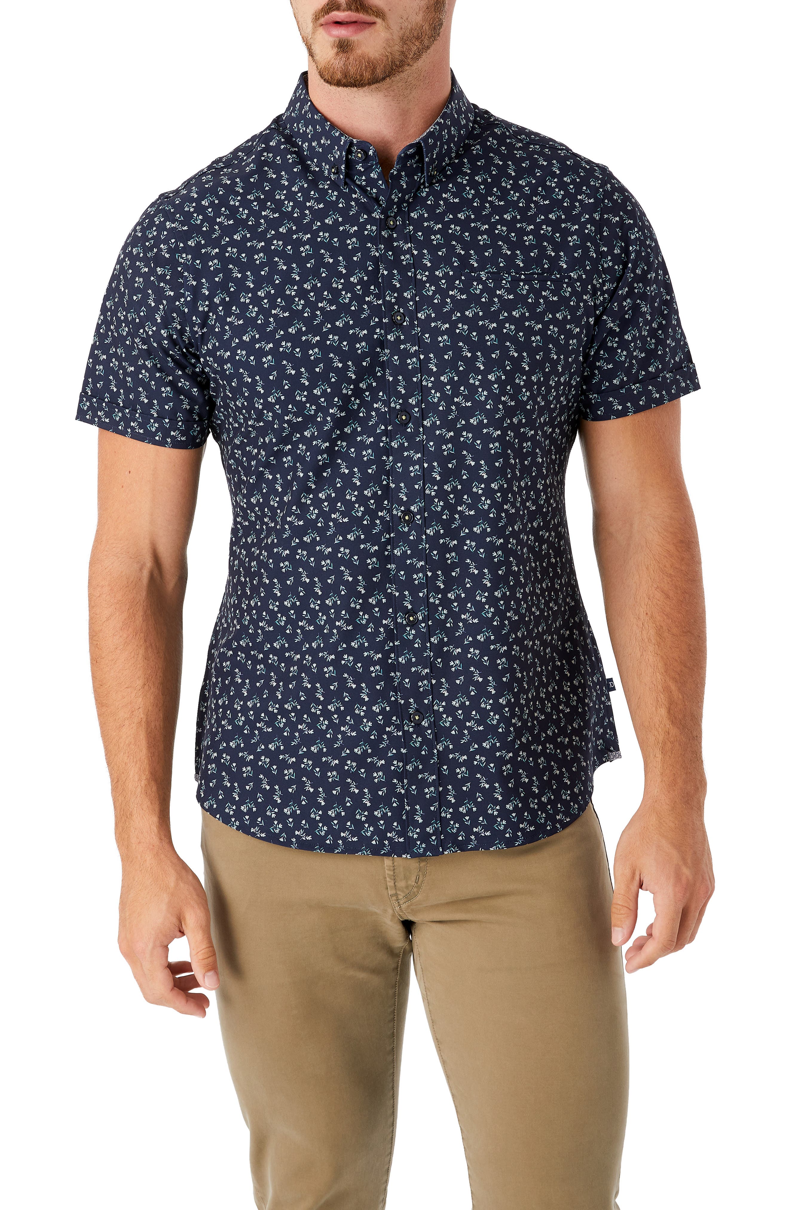 7 diamonds floral shirt