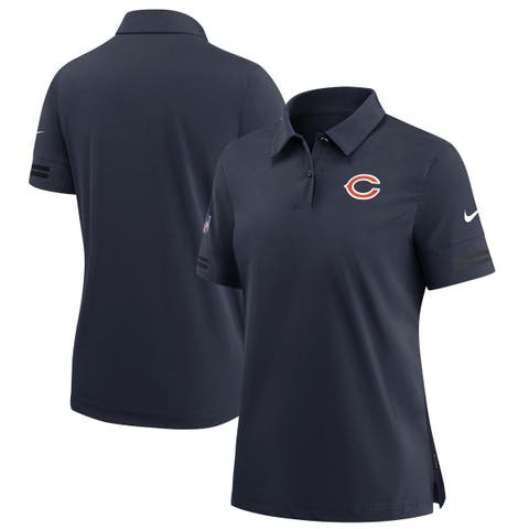 Chicago Bears Nike Sideline Performance Long Sleeve Polo - Heathered Navy