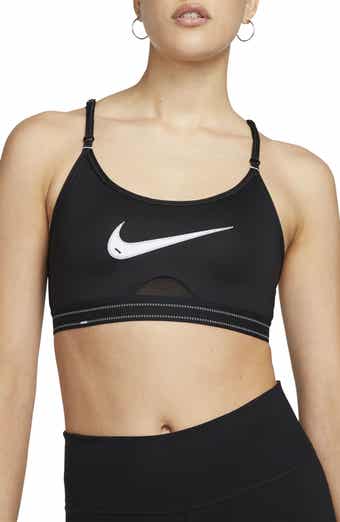 Nike Dri-Fit Swoosh Logo Cb Bra Women's Gray Daily Style Sports Bra -  Trendyol