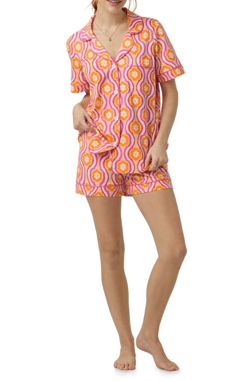 BedHead Pajamas Print Stretch Organic Cotton Jersey Short Pajamas in Flower Swirl at Nordstrom, Size Large