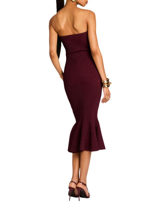 Shop Retroféte Retrofête Blerina Knit Dress In Metallic Port