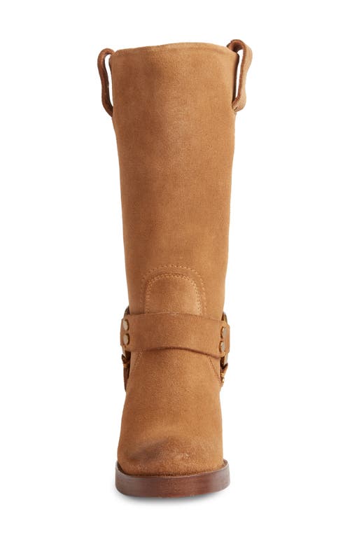 Shop Frye Jean Harness Boot In Almond Suede Leather