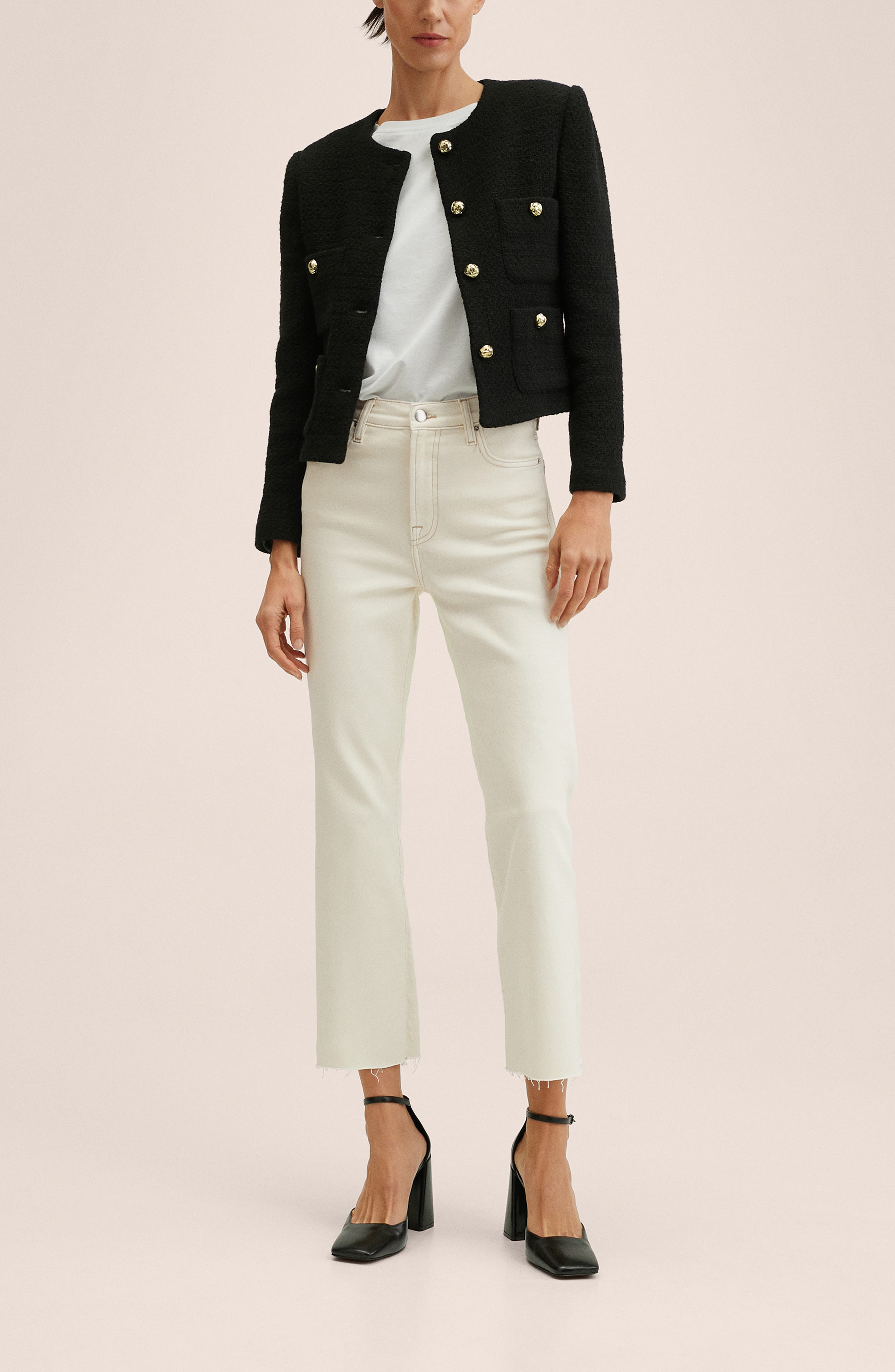 MANGO Raw Hem Bootcut Jeans | Nordstrom