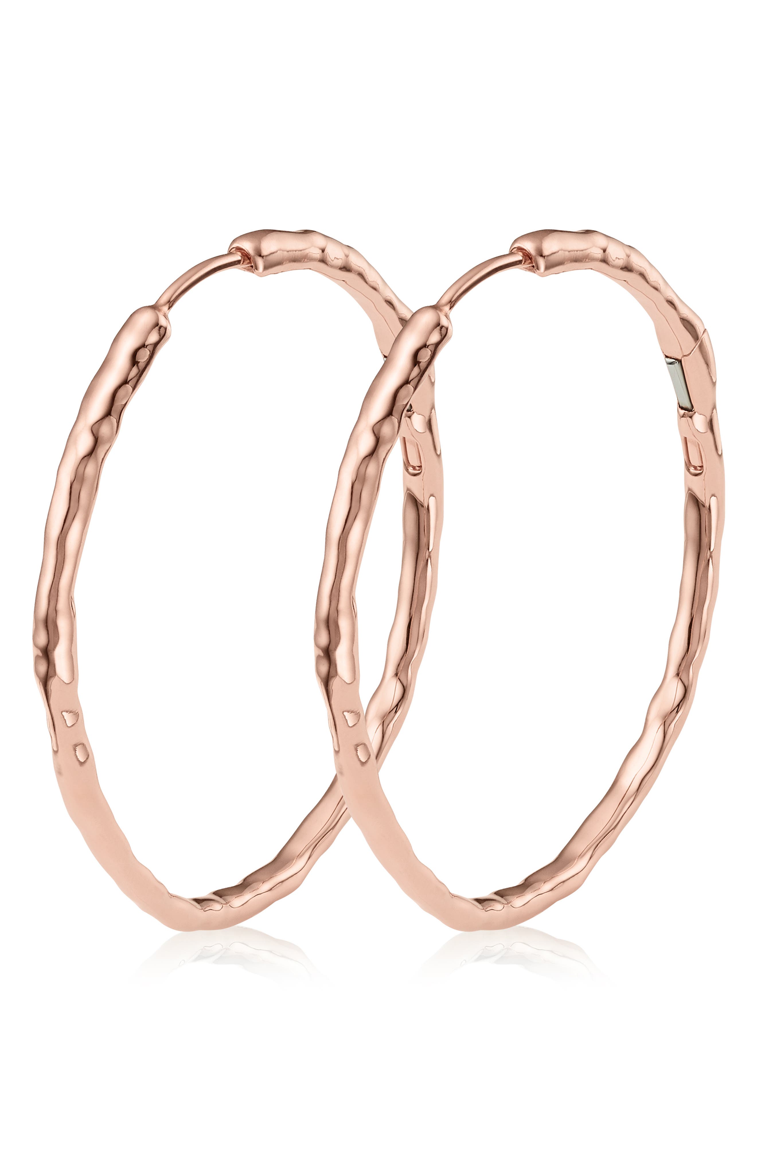 rose gold hoops large