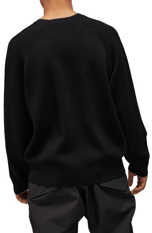 Shop Y-3 3-stripes Wool Blend Sweater In Black