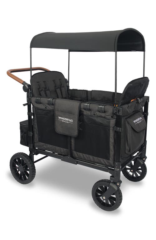 WonderFold W4 Luxe 4-Passenger Multifunctional Stroller Wagon in Volcanic Black at Nordstrom