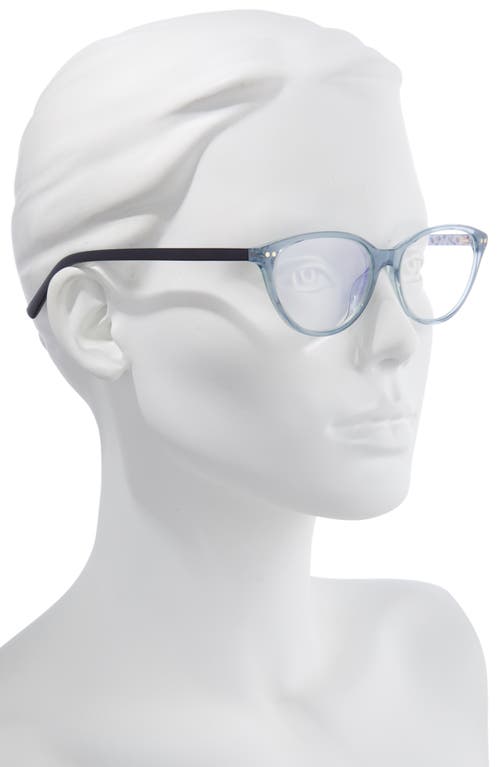 Kate Spade New York Roanne 54mm Blue Light Blocking Reading Glasses In Blue/clear