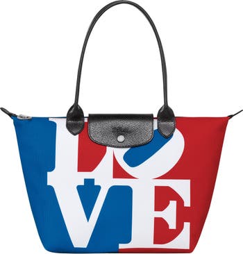 Longchamp large canvas online club shoulder tote bag