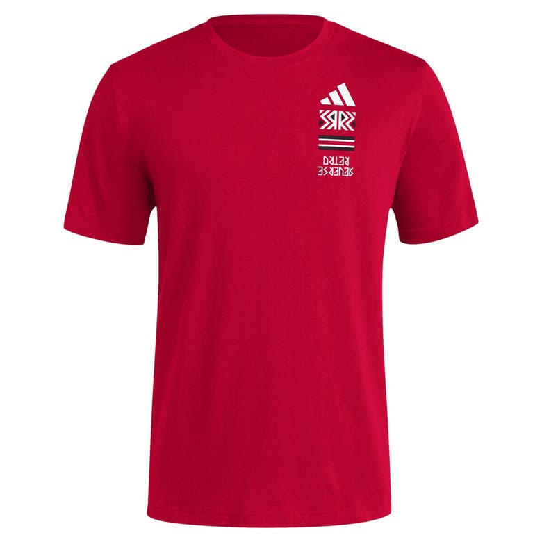 Shop Adidas Originals Adidas Red Louisville Cardinals Reverse Retro Baseball 2 Hit T-shirt