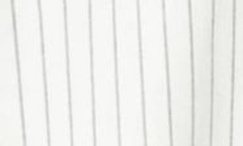 Schott Nyc Stripe Quarter Zip Shirt In White