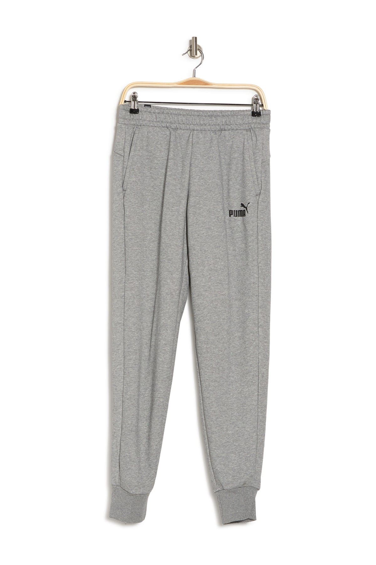 Puma Ess Logo Pants Tr Cl In Medium Gray Heather