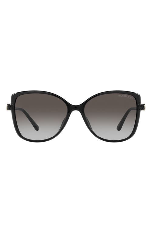Michael Kors Malta 57mm Gradient Butterfly Sunglasses in Black at Nordstrom