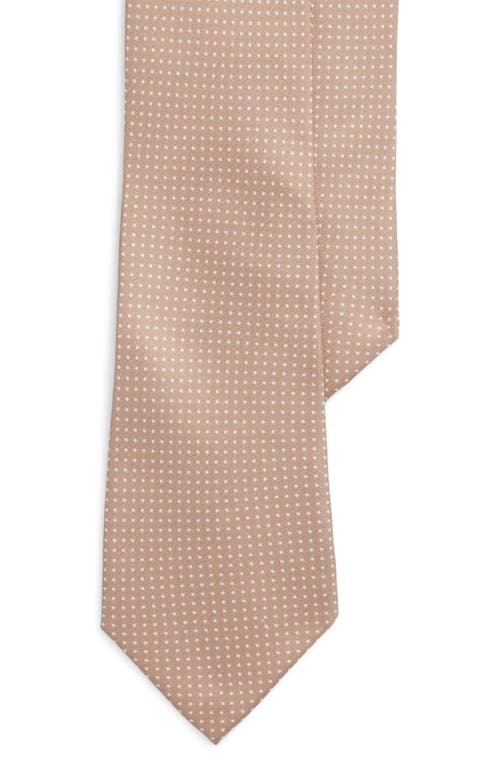 Ralph Lauren Purple Label Dot Silk Tie in Tan at Nordstrom