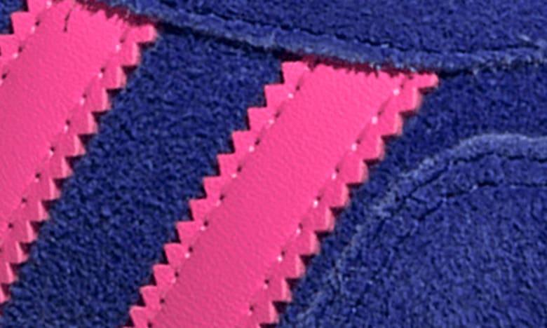 Shop Adidas Originals Gazelle Indoor Sneaker In Blue/ Lucid Pink/ Gum 3