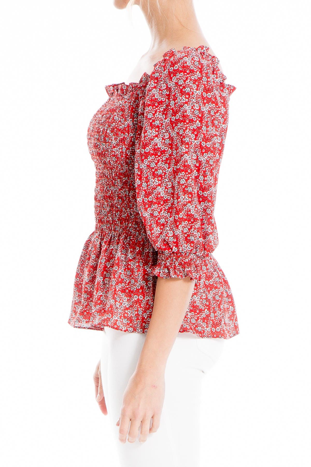 smocked peasant blouse