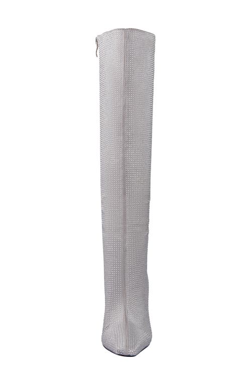 Lady Couture Diamond Boot In Silver