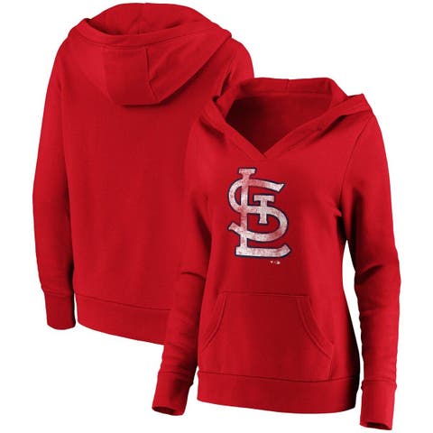 Antigua Women's St. Louis Cardinals White Victory Crew Pullover