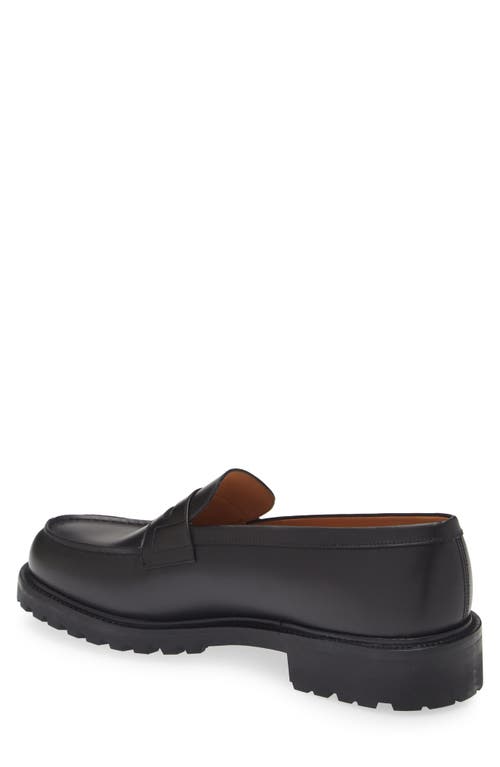Jm Weston Commando 180 Penny Loafer In Black