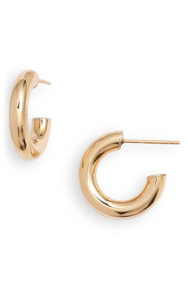 small 14kt gold hoop earrings