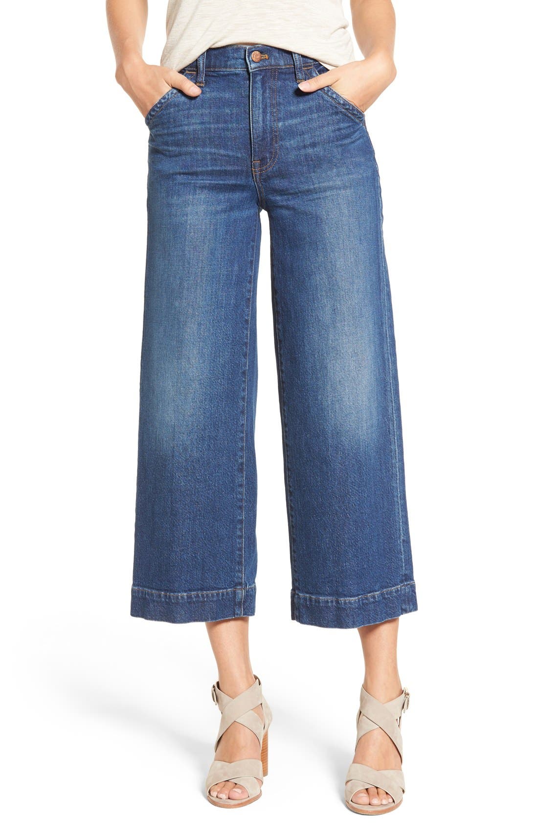 Madewell High Rise Crop Wide Leg Jeans (Colvin Wash) Nordstrom