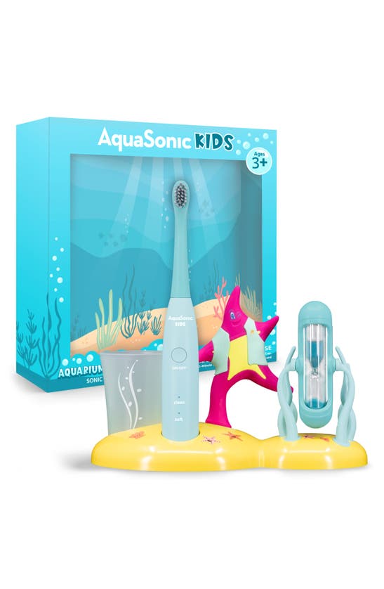 Aquasonic Aquarium Adventures Kids Toothbrush Set In Blue