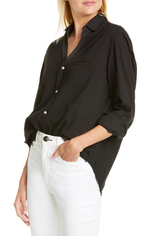 Shop Frank & Eileen Eileen Relaxed Button-up Shirt In Black Light Poplin