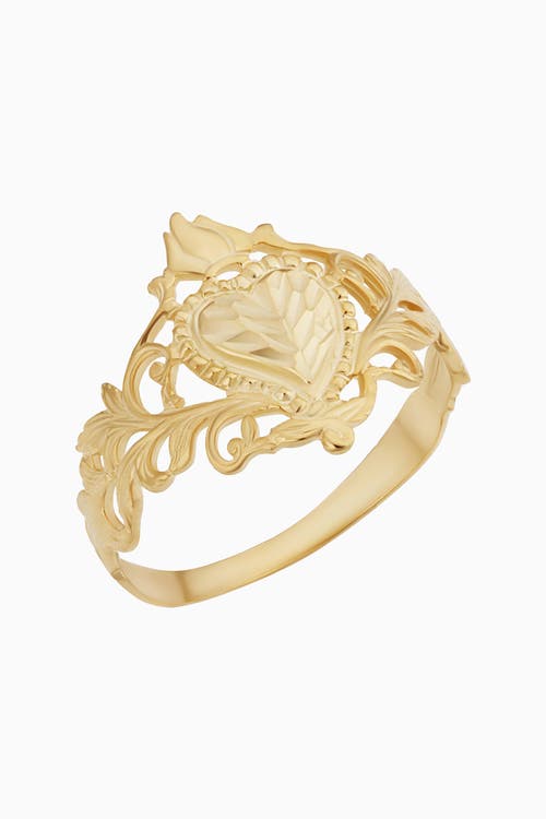 Shop Oradina 14k Gold Hearts Desire Statement Ring In Yellow Gold