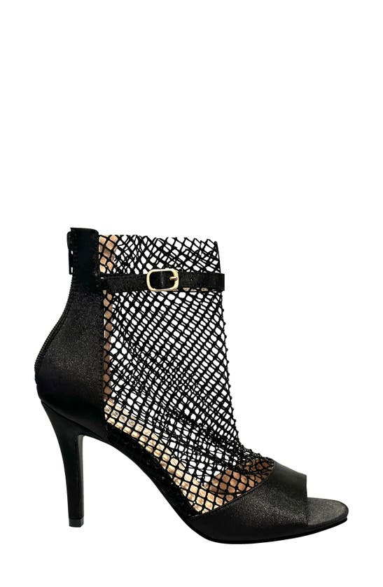 Lady Couture Ariana Mesh Heel Sandal In Black