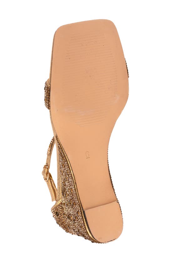 Lady Couture Kloe Crystal Embellished Wedge Sandal In Gold