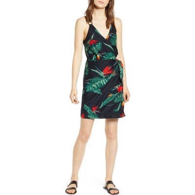 Rails Trista Print Wrap Dress, Black
