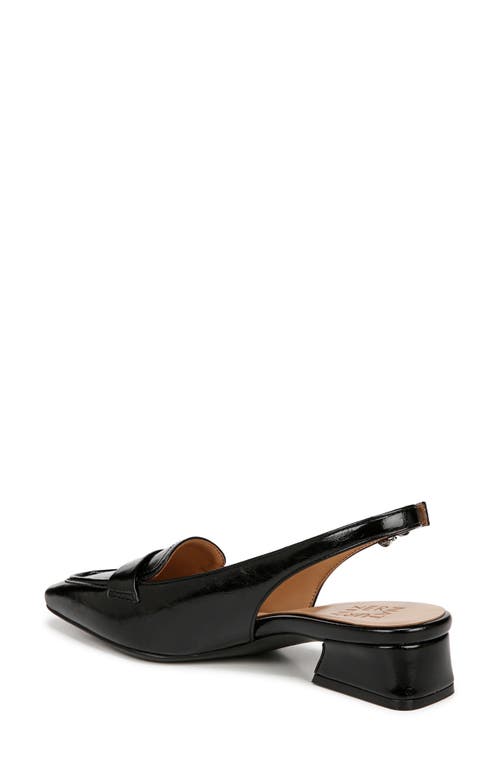 Naturalizer Garner Dress Slingbacks In Black Faux Leather