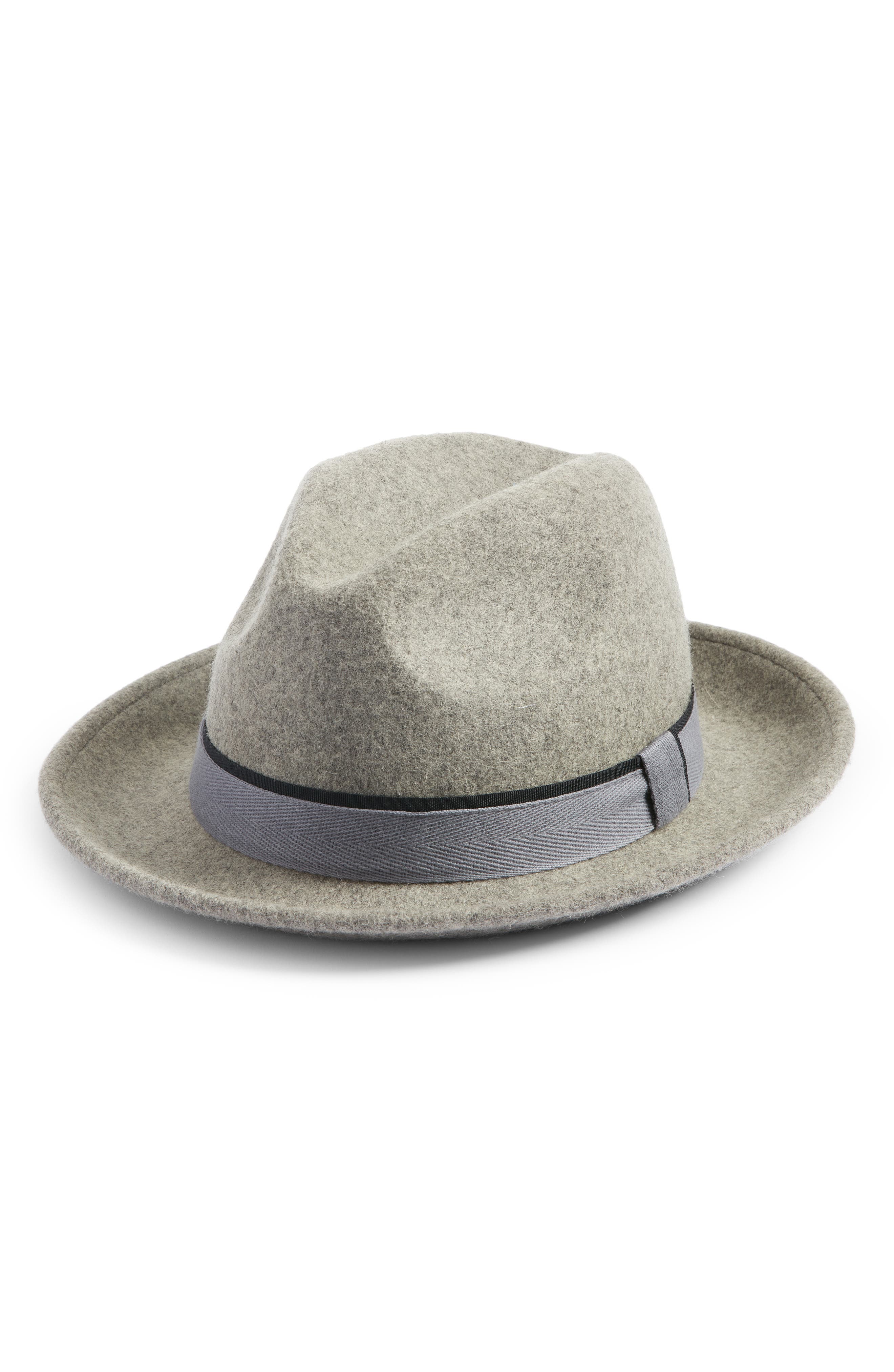 mens grey wool hat