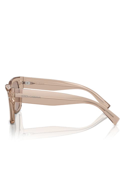 Shop Dolce & Gabbana Dolce&gabbana 52mm Square Sunglasses In Camel