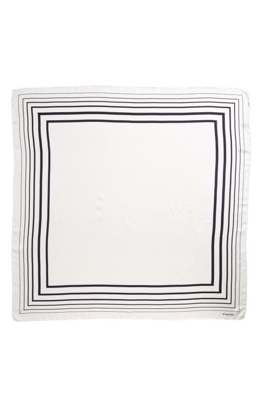 Shop Vince Graduated Stripe Silk Scarf In White