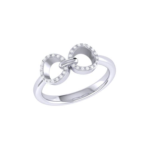 LUVMYJEWELRY LUVMYJEWELRY BINOCULARS INFINITY STERLING SILVER DIAMOND RING 