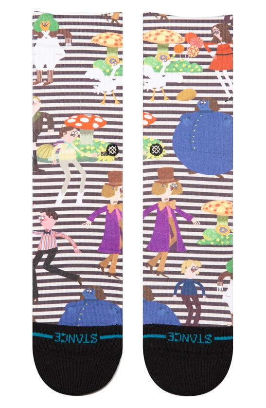 Shop Stance Kids' Wonka Crew Socks In Blackwhite