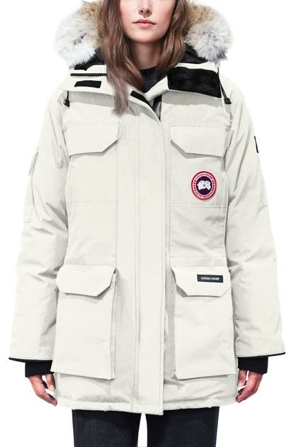 Canada Goose Expedition Hooded Down Parka With Genuine Coyote Fur Trim In Early Light