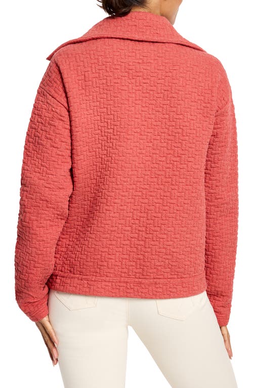 Nz Active By Nic+zoe Throw On Quilted Knit Jacket In Tandoori