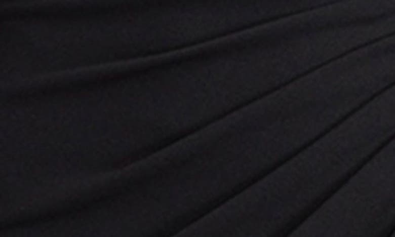 Shop Tadashi Shoji One-shoulder Side Slit Gown In Black