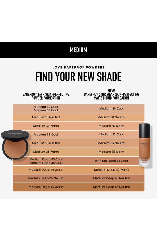 Bareminerals ® Barepro 24hr Wear Skin-perfecting Matte Liquid Foundation Mineral Spf 20 Pa++ In Medium Deep 43 Neutral