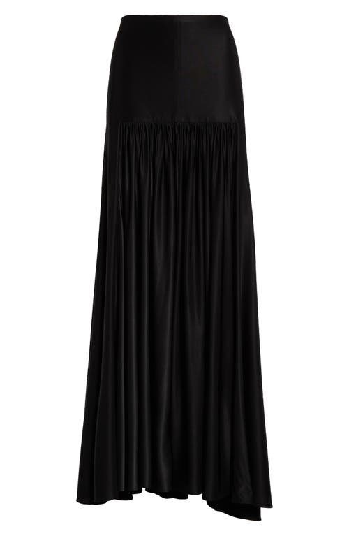 Rabanne Pleated Jersey Maxi Skirt in Black at Nordstrom, Size 10 Us