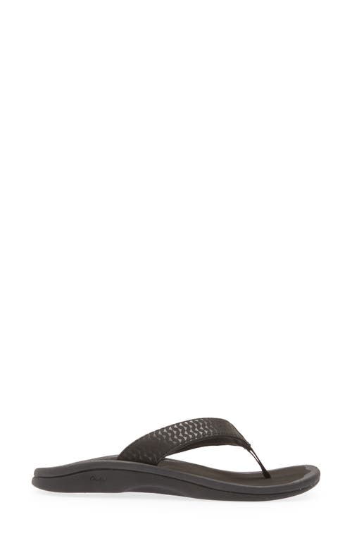 Olukai Ohana Flip Flop In Black/kapa