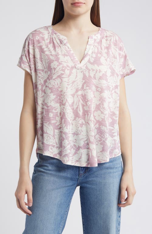 Lucky Brand Floral Sandwash Top Pink Combo at Nordstrom,