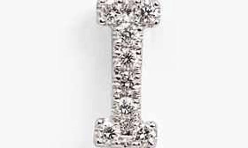 Bony Levy Single Initial Earring In White Gold/i