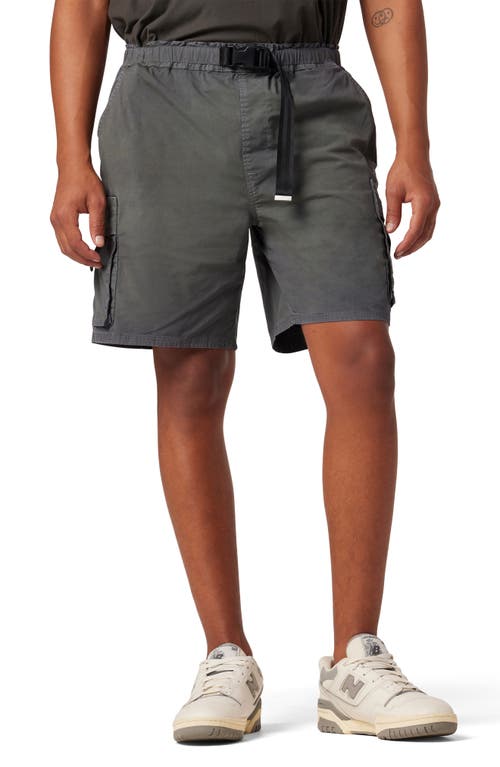 Stretch Cotton Utility Shorts in Carbon